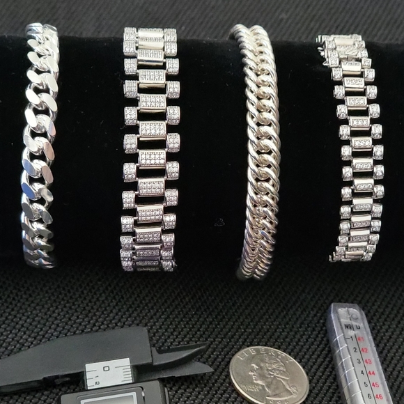 BRACELETS - REAL 925 STERLING SILVER - Picture 12 of 12